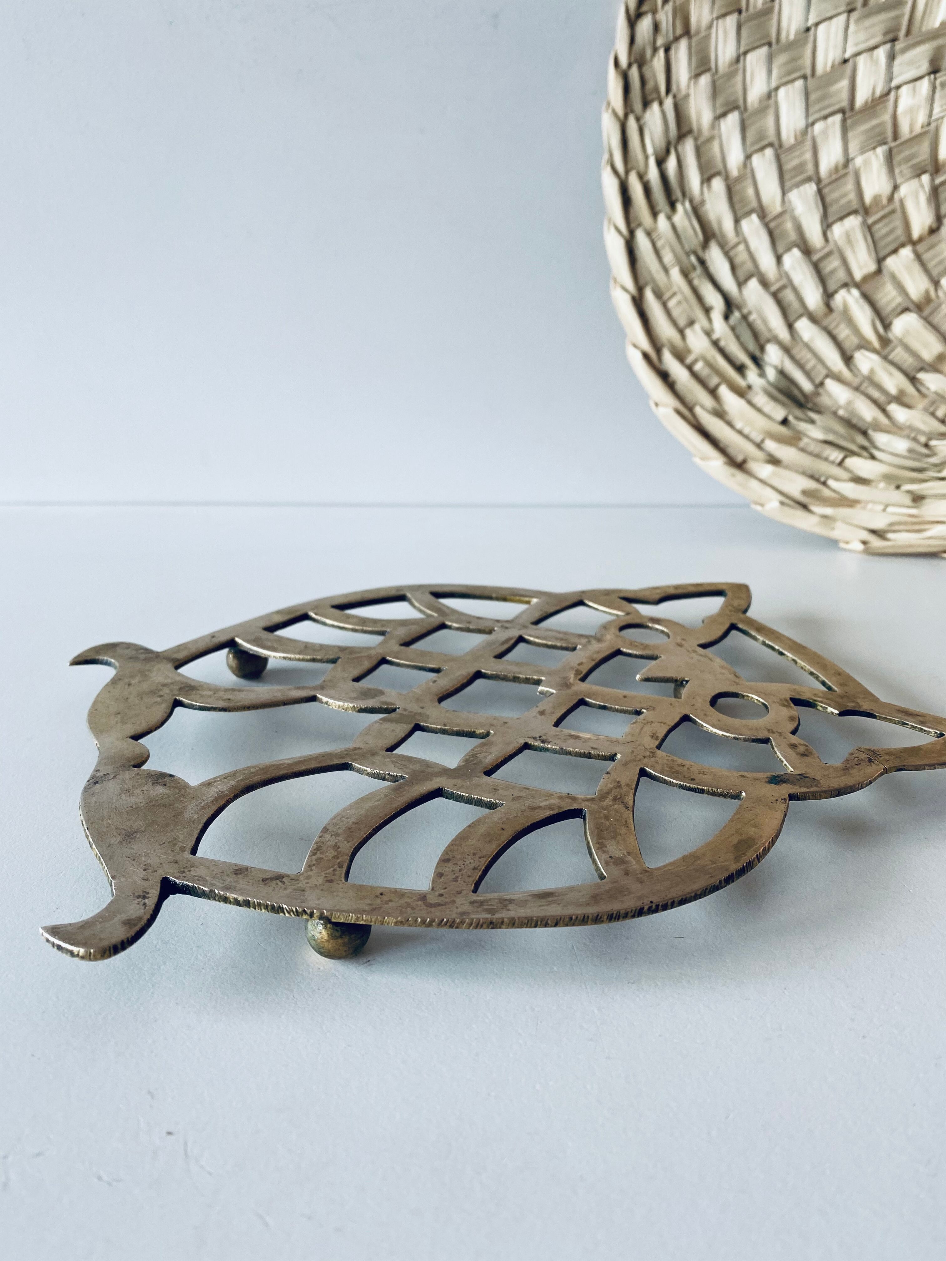 Brass owl dish