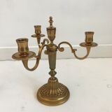 Pair of golden brass candlesticks