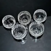 Saint-Louis set of 5 crystal wine glasses model 1930 Metra size 4593