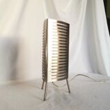 Openwork stainless steel table lamp, Sweden, 1990