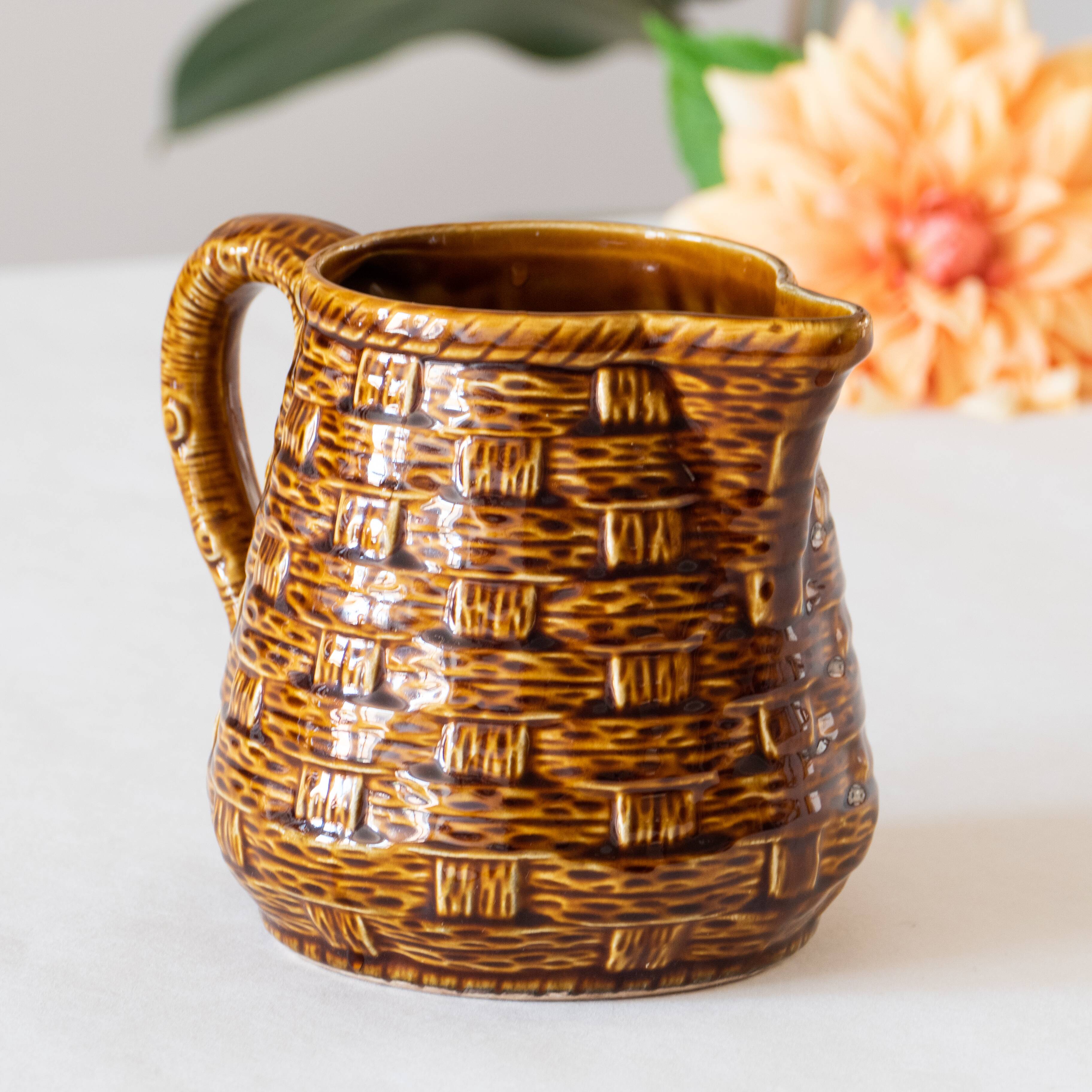 Pitcher in slip Digoin and Sarreguemines