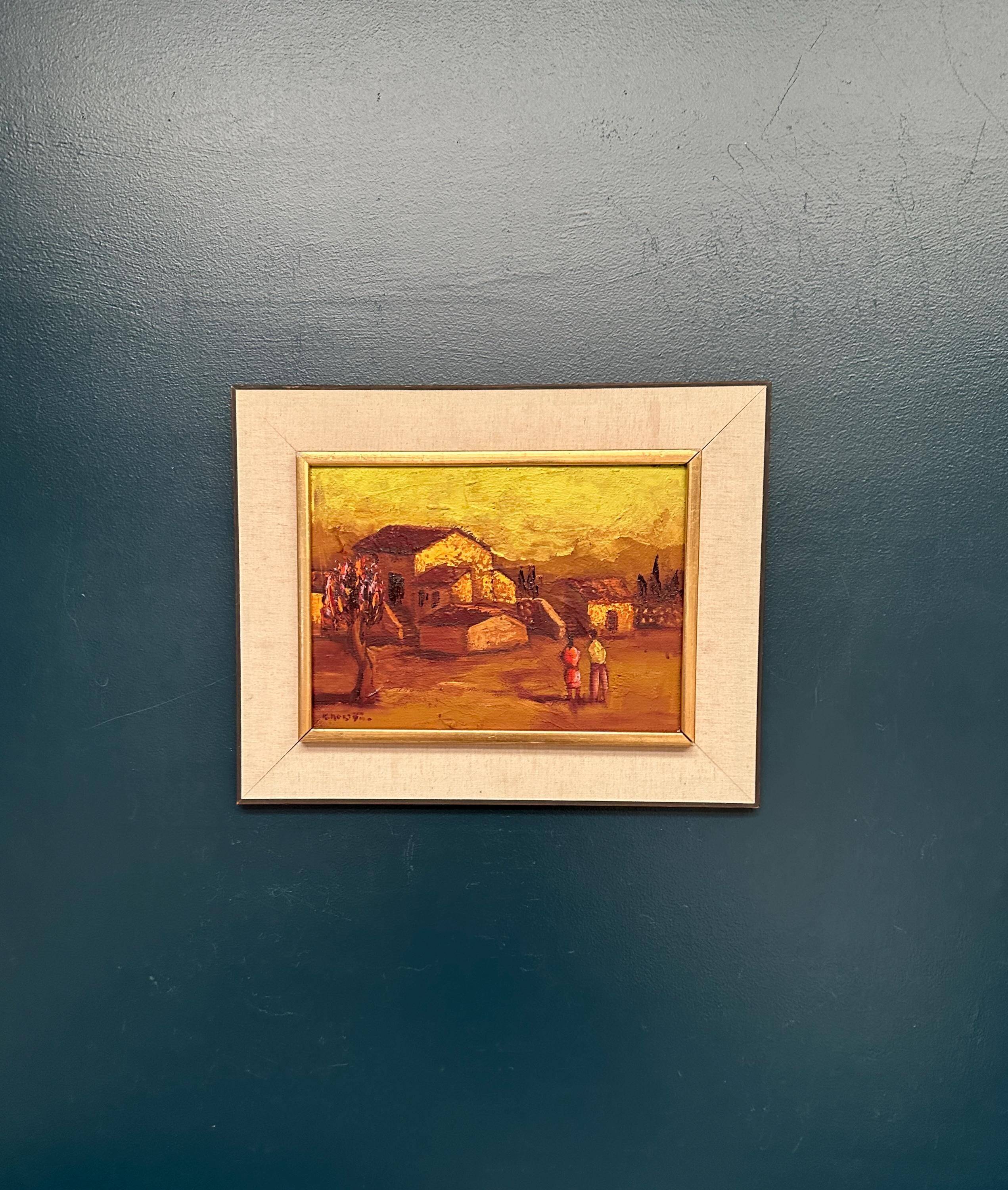 Original Swedish Oil on Panel – “Rural Landscape” – Signed –Vintage & Frame