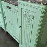 Old art deco green mint buffet