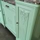 Old art deco green mint buffet