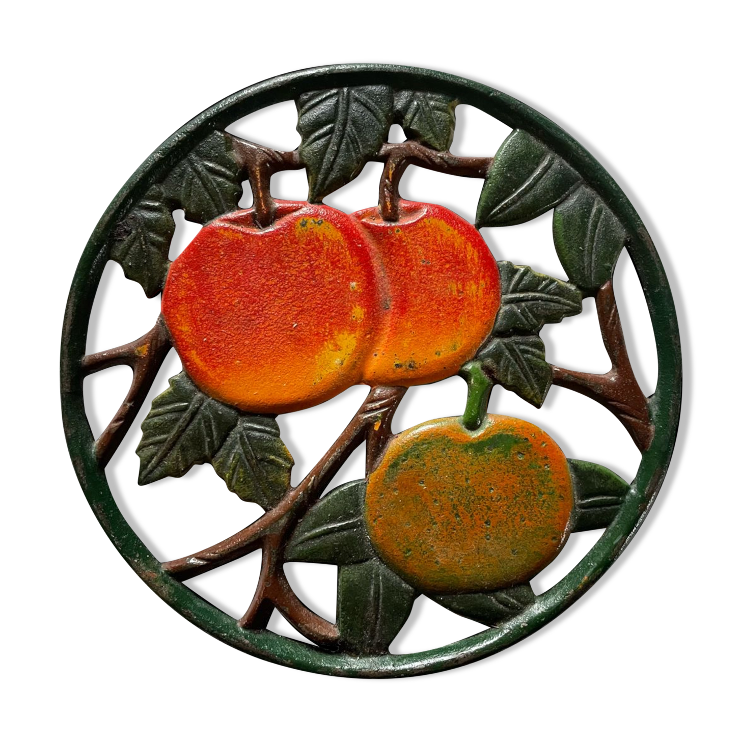 Cast iron trivets Apples