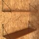 Set of two vintage string wall shelves