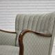 1960s, Danish armchair, light blue furniture fabric, beech wood.