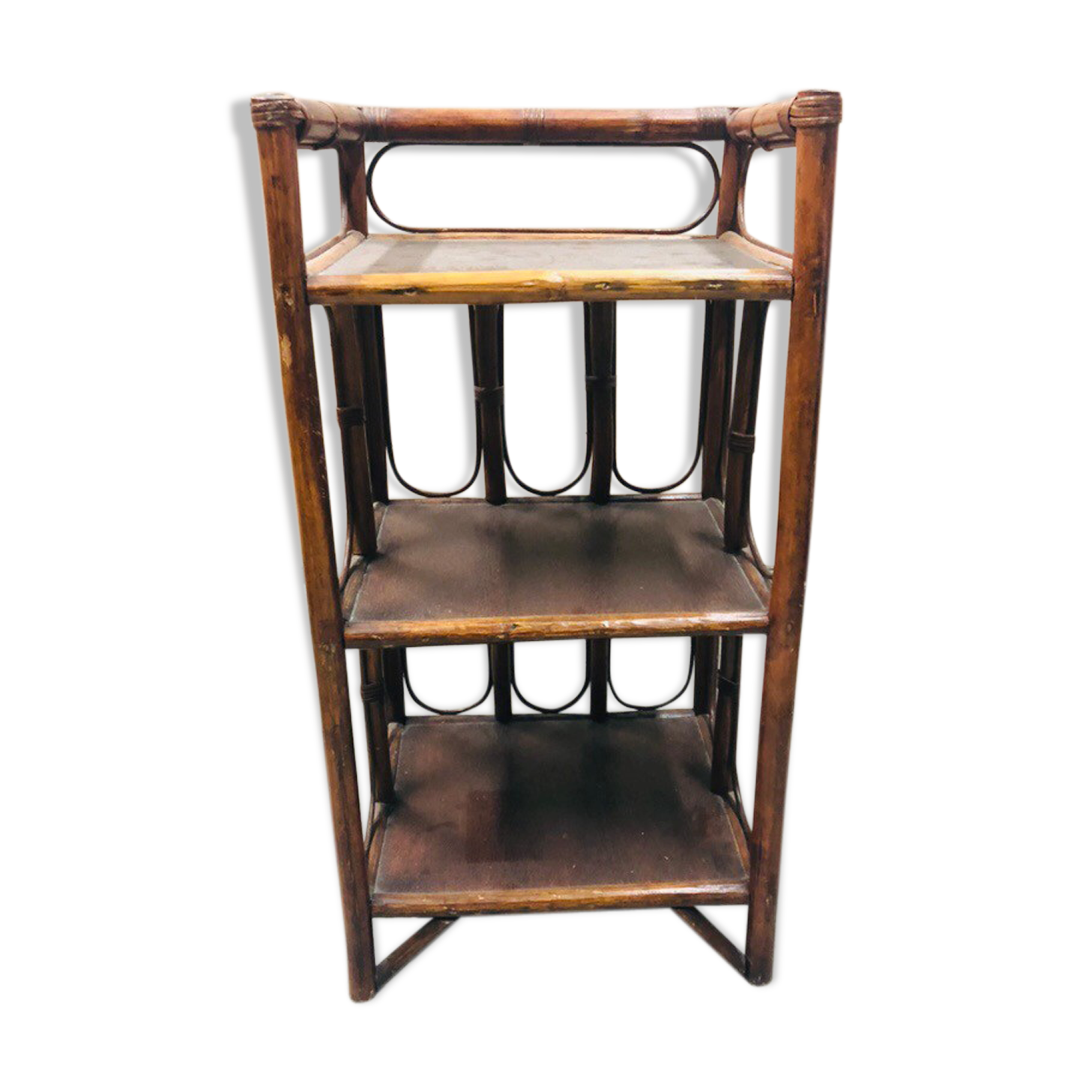 Vintage rattan shelf
