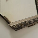Silver art deco mirror