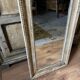 Mirror frame in white painted patinated wood