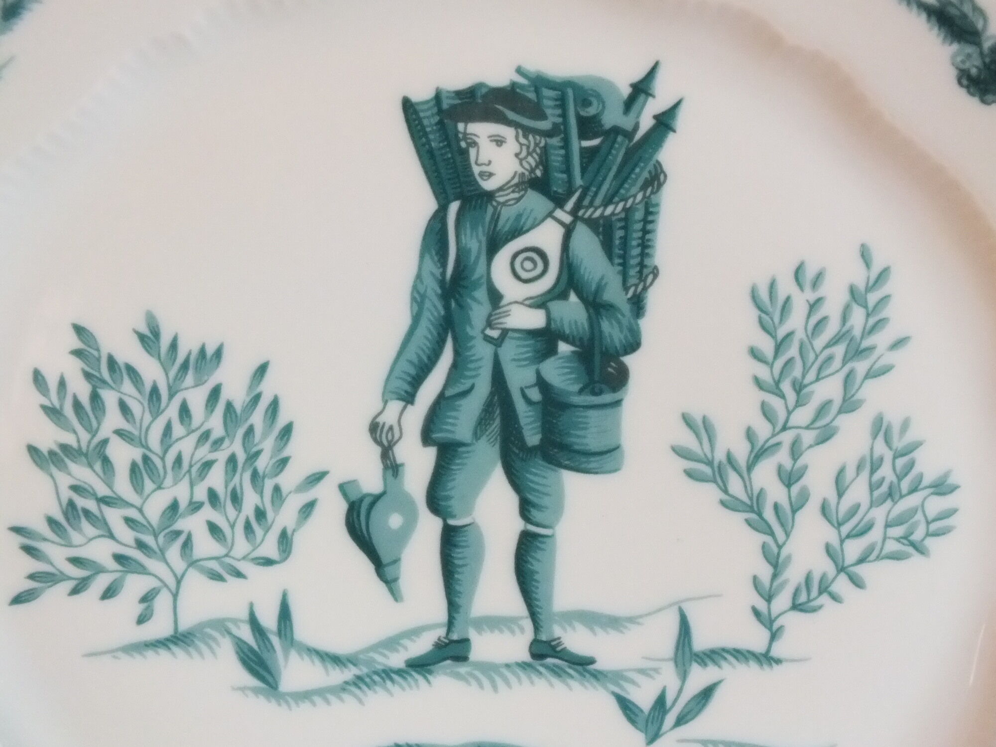 Set of 6 flat plates Limoges Haviland