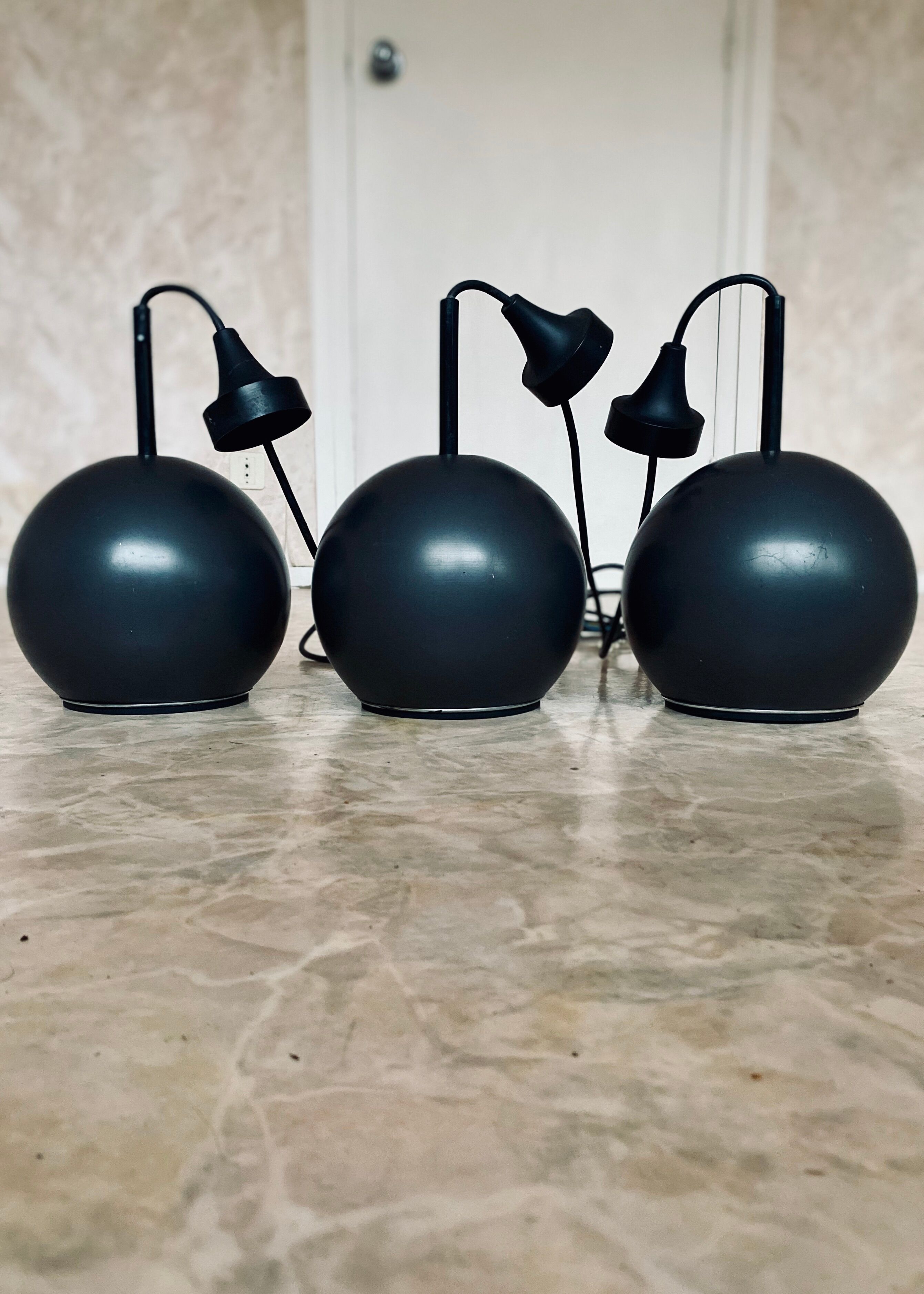 Suspensions boules vintage