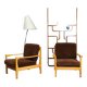 Paire de fauteuils Tchécoslovaque 1980 velours côtelé