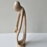 Soapstone Sculpture - Parenting Woman and Child Modern Design