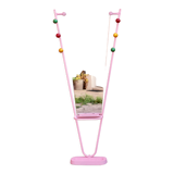 Standing coat rack with mirror, colored balls