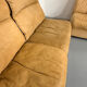 Modular camel leather sofa, 1980s vintage design.