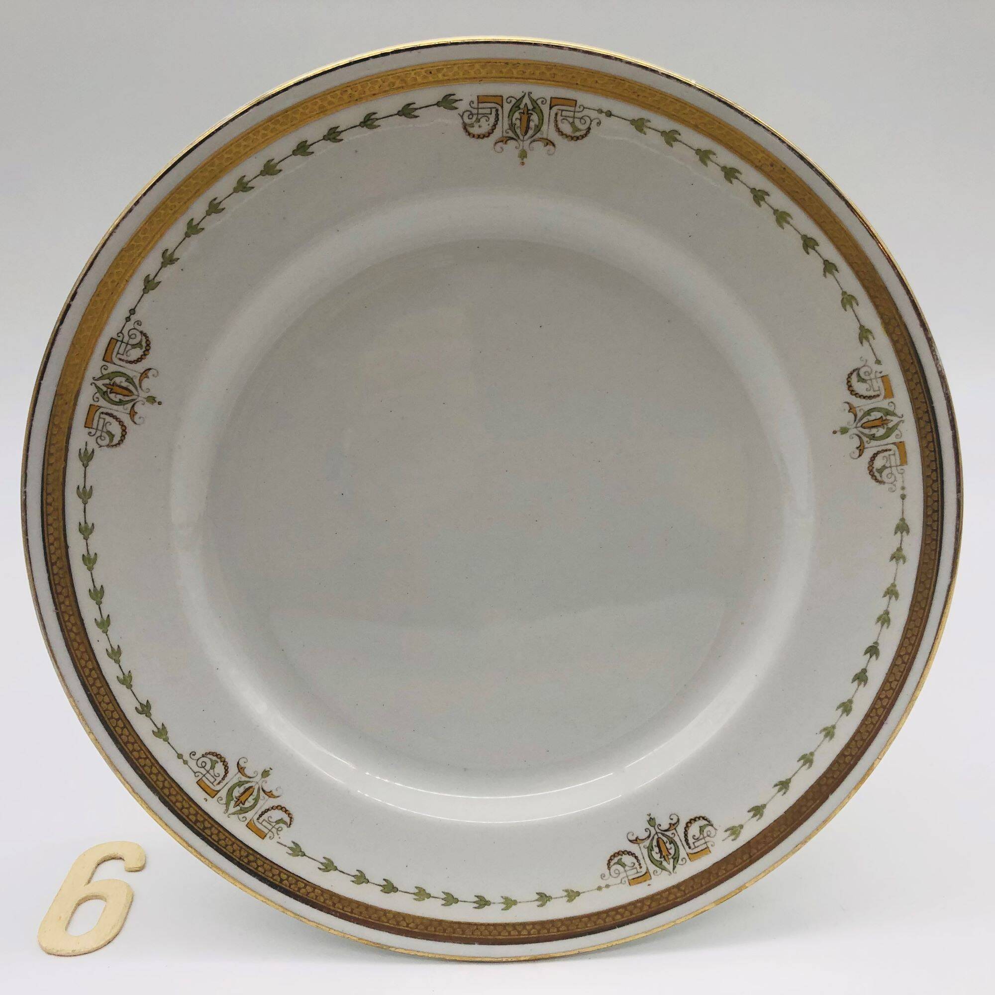 6 Vintage Dessert Plates, Keeling & Co Losol Ware Burslem.