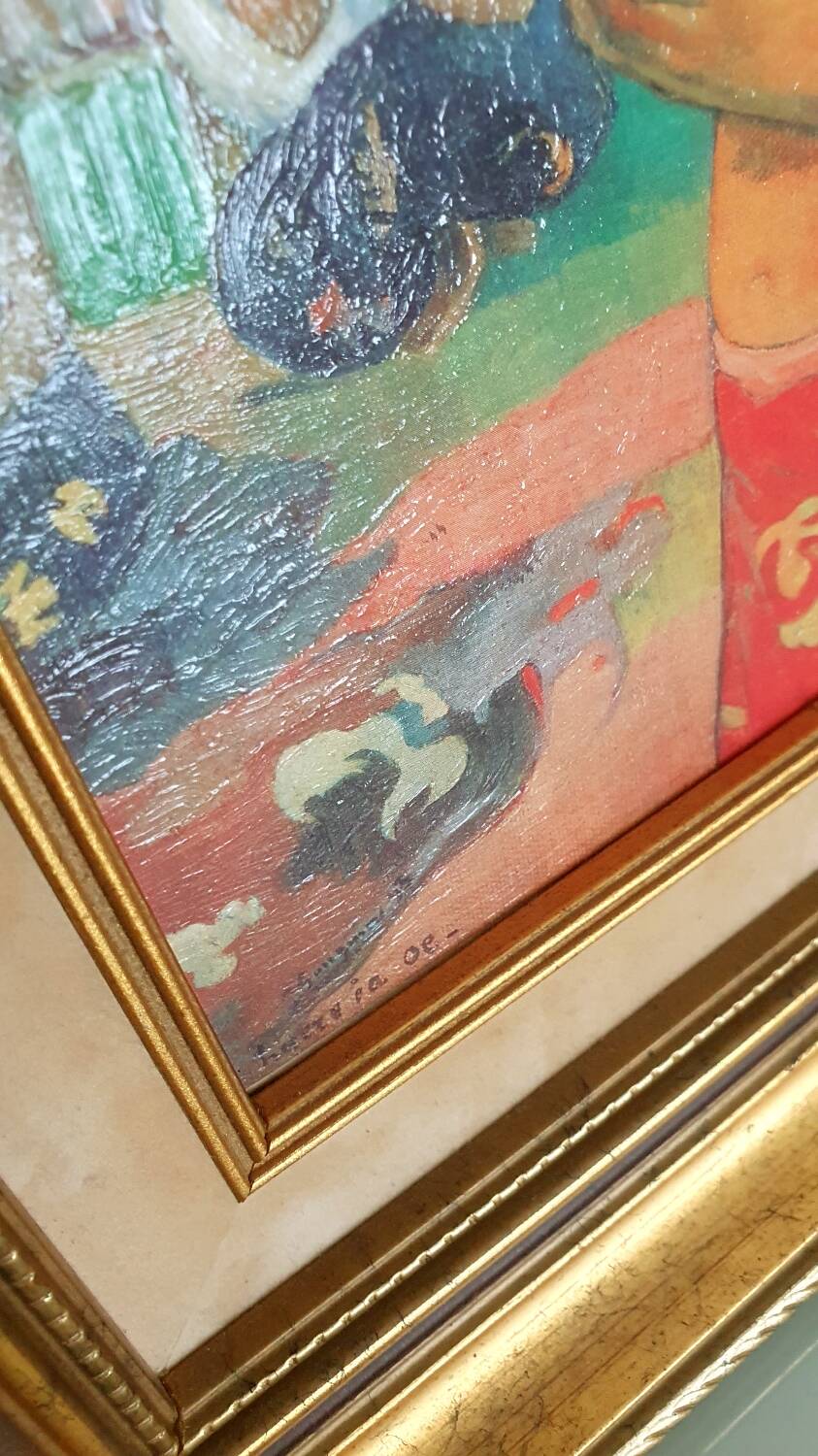 Reproduction on canvas - Eu haere ia oe by Paul Gauguin
