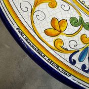 Outdoor table signed Grandi Maioliche Ficola hand-painted Italy