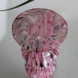 Vase, Soliflore glass of Clichy Legras Rose early twentieth century