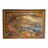 Landscape of Menton from 1934 signed