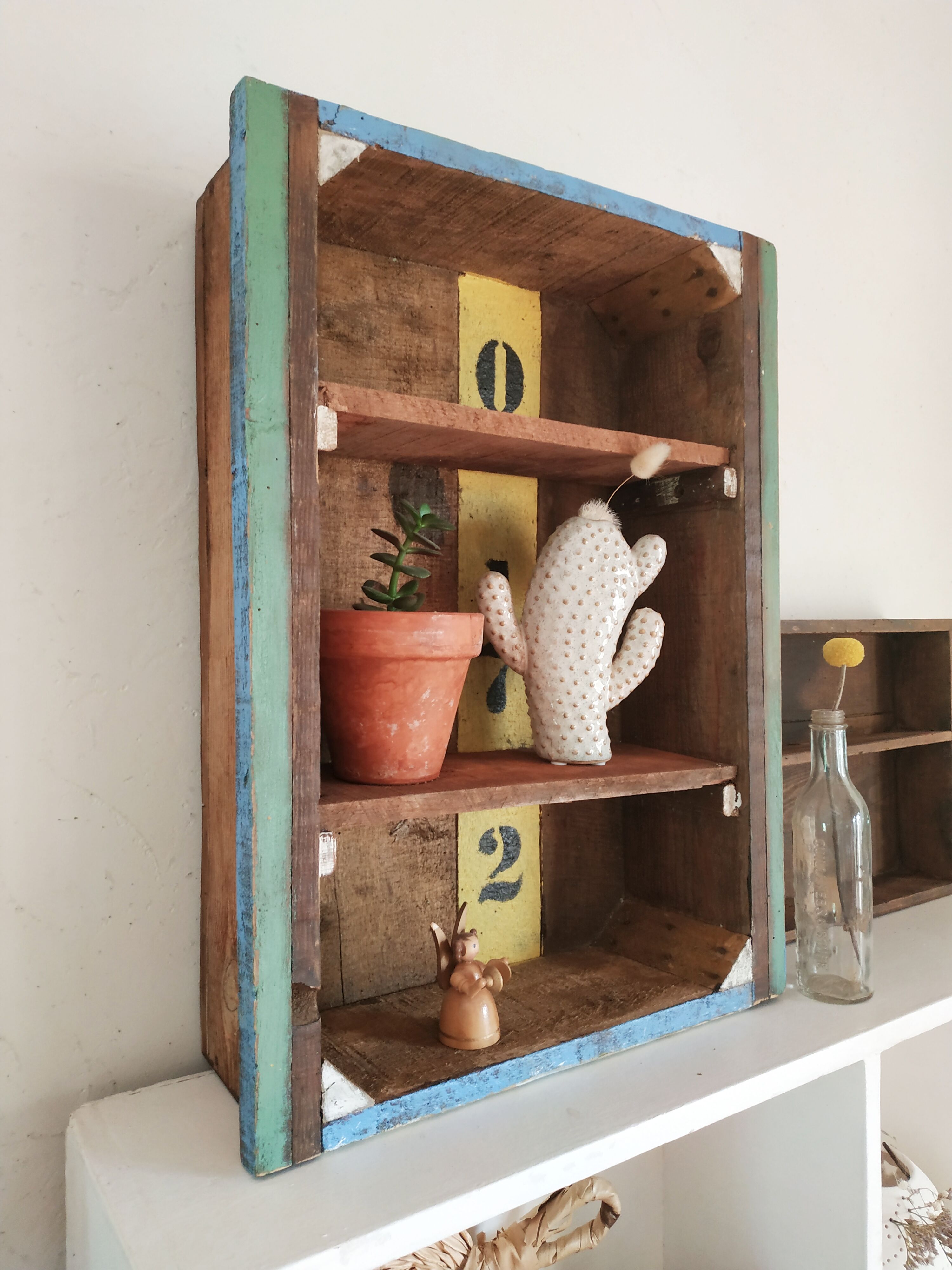 Old wooden shelf