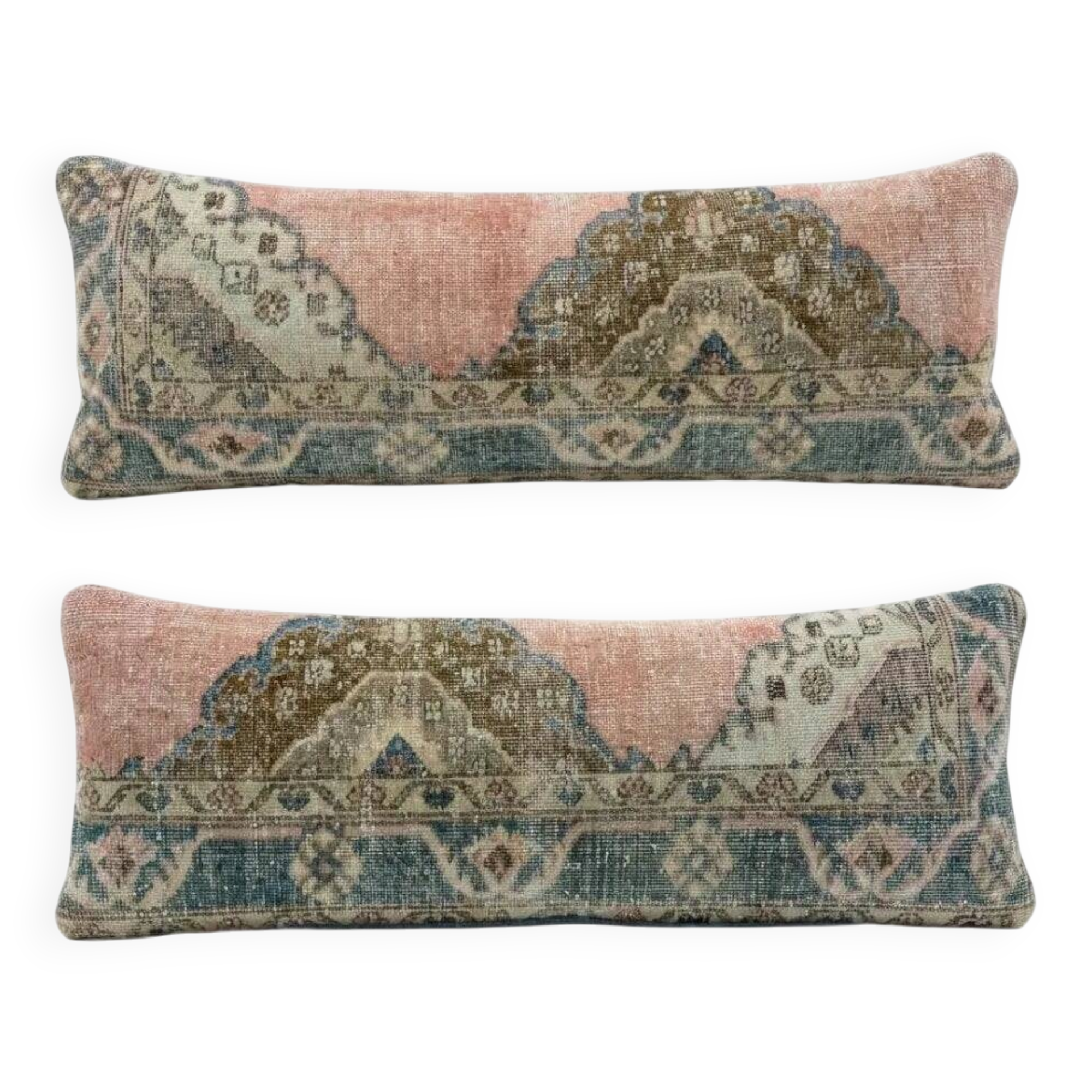Set of 2 vintage Turkish cushion covers 38x119 cm