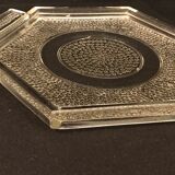 Hexagonal art deco glass top underplate