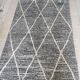 Genuine black and white Béni Ouarain Berber wool rug