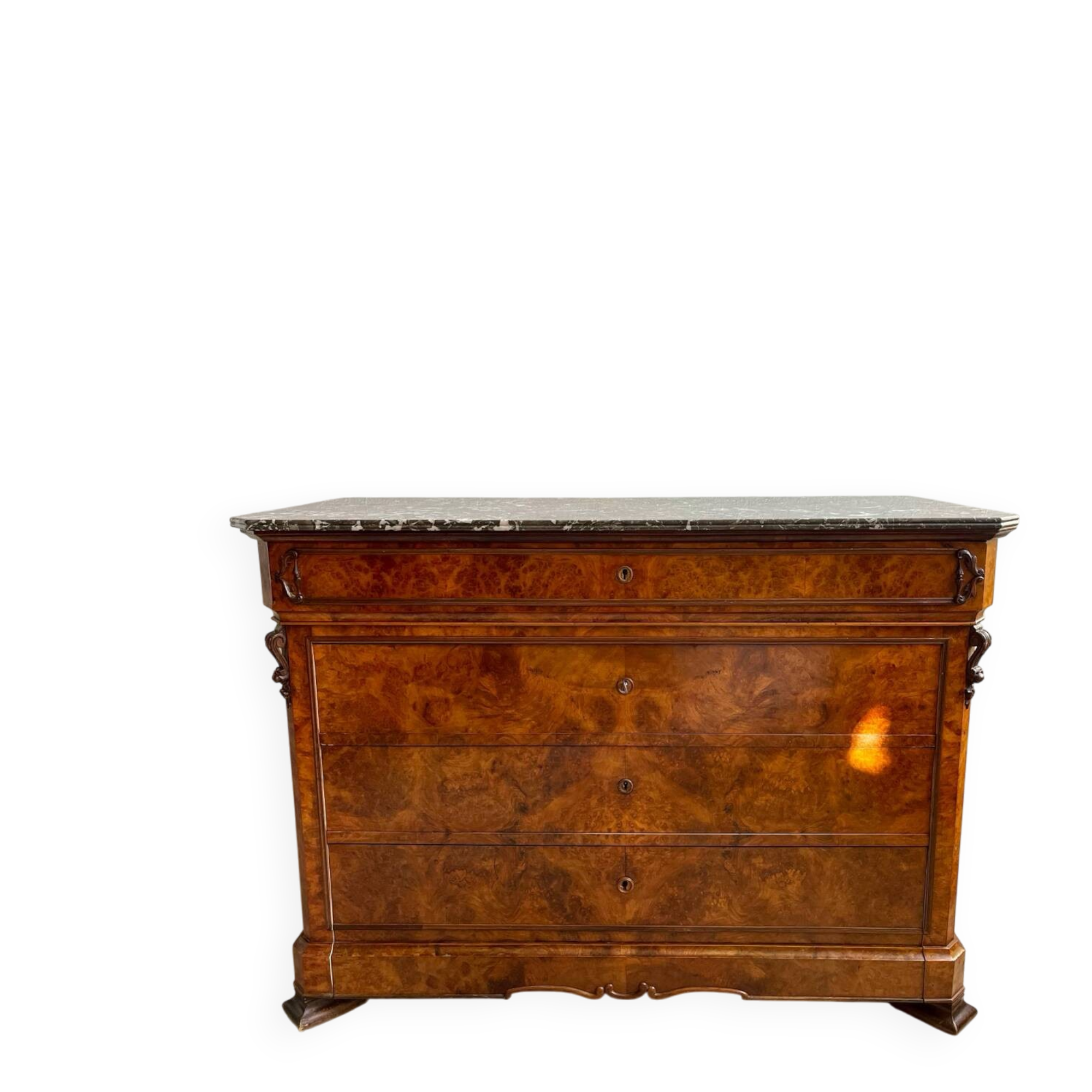 Antique walnut chest of drawers