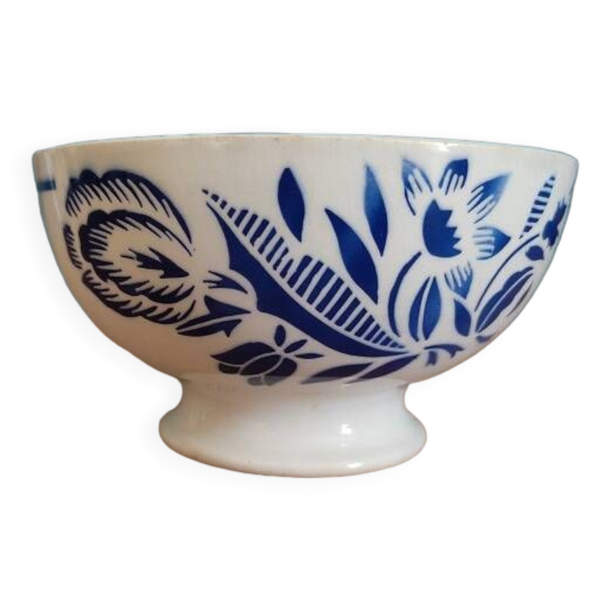 Digoin Badonviller porcelain bowl blue