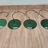 Set of 4 old pendant lamps