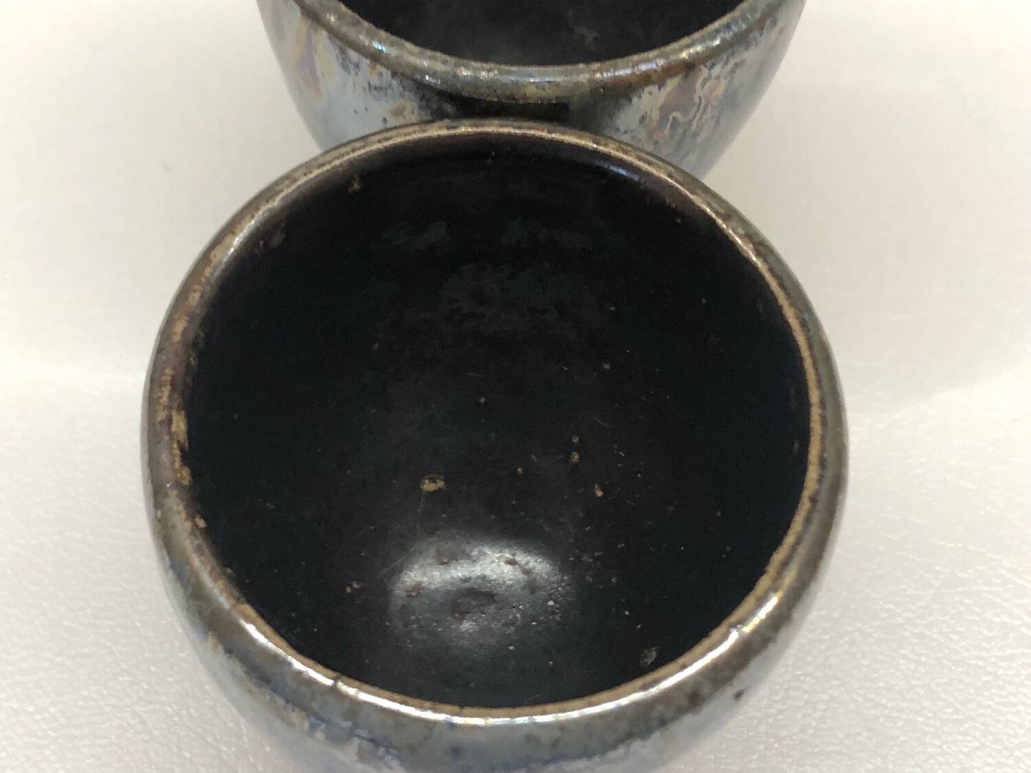 3 stoneware bowls, salted and flamed by Marcellus Aubry