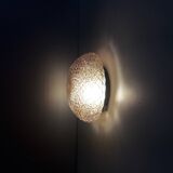Ceiling light / Wall light - iridescent molded glass with diamond tips - 1970