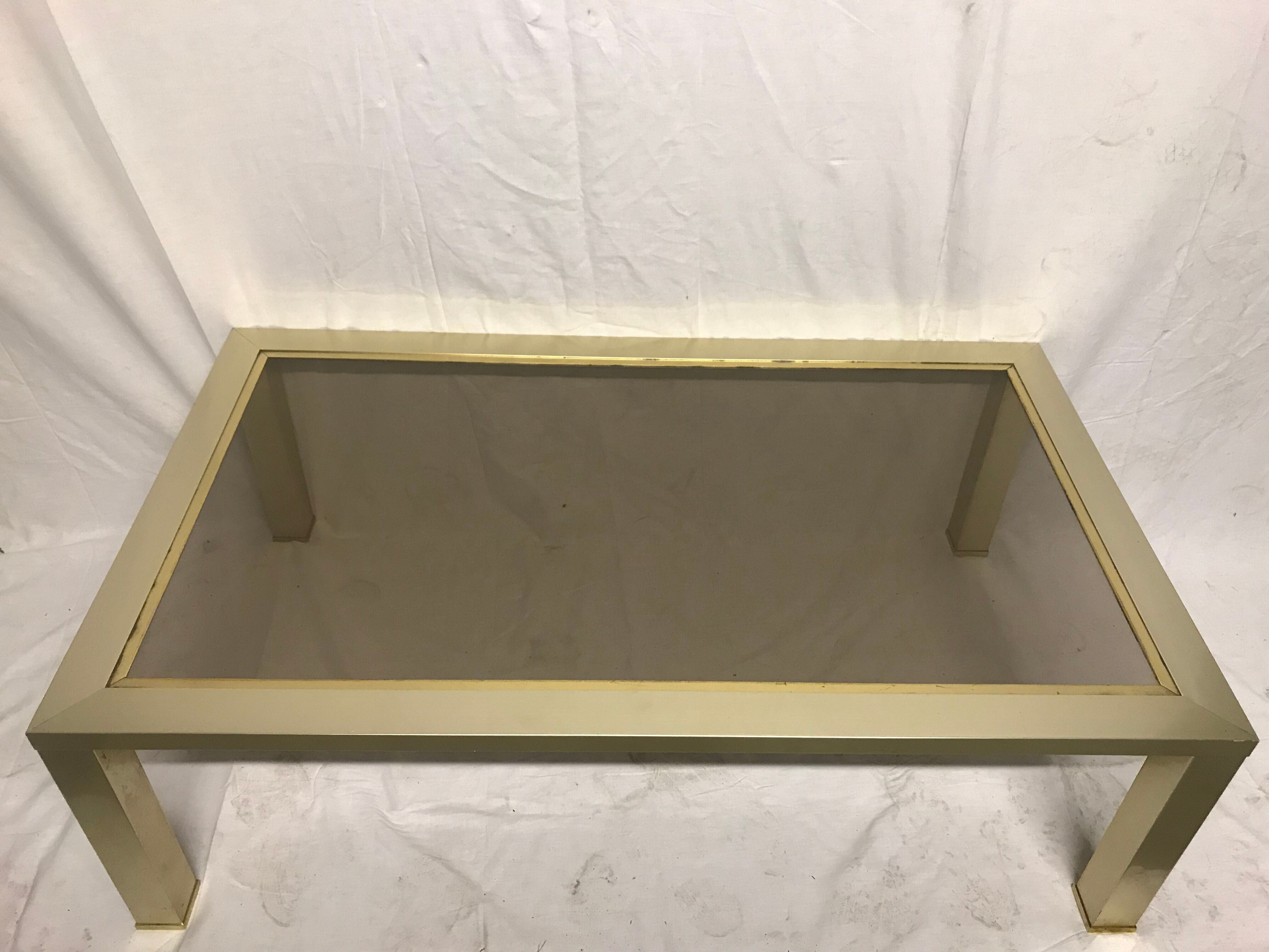 Table low brass brushed 1970