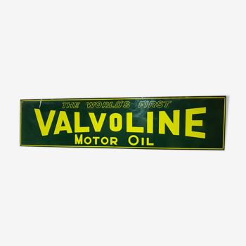 Old plate of garage Valvoline