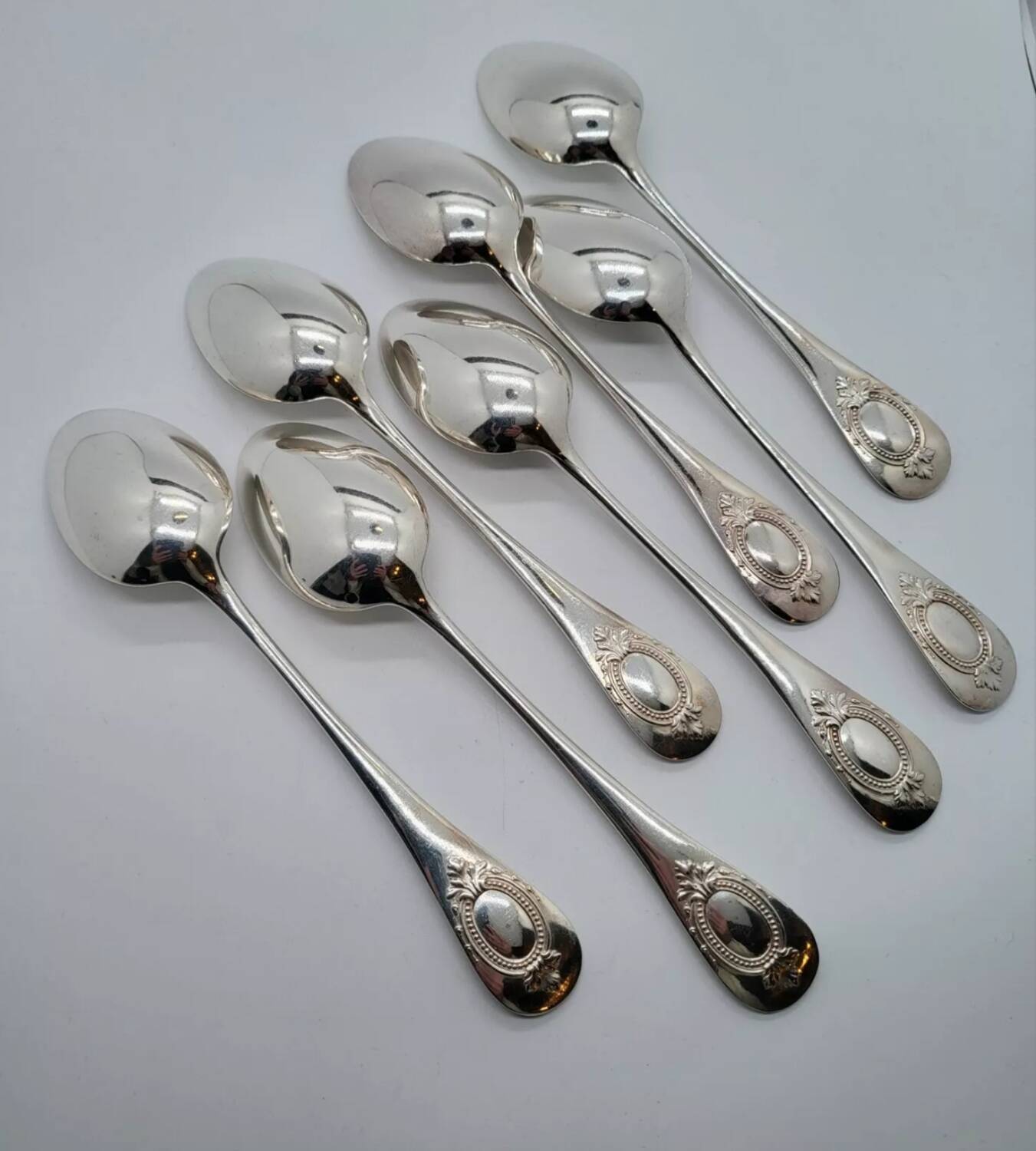 7 Alfenide Silver Metal Table Spoons