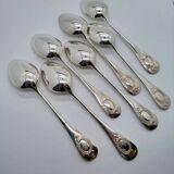 7 Alfenide Silver Metal Table Spoons