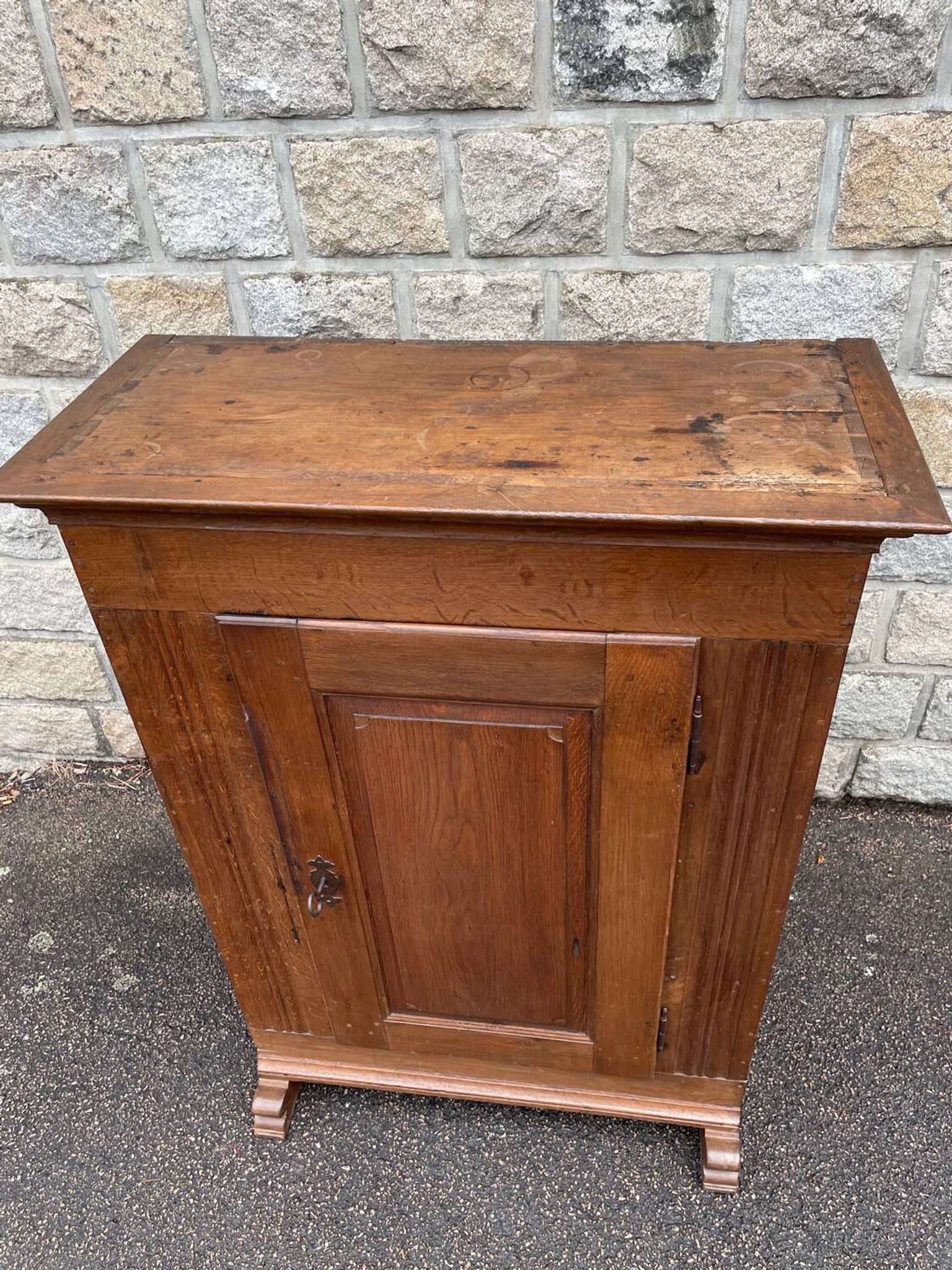 Vintage wooden furniture, jam cabinet, cupboard.