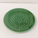 1 flat dessert plate, Gien Primefleur collection, in green slip