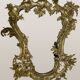 Console murale en bronze et miroir, années 60. Lot de 2