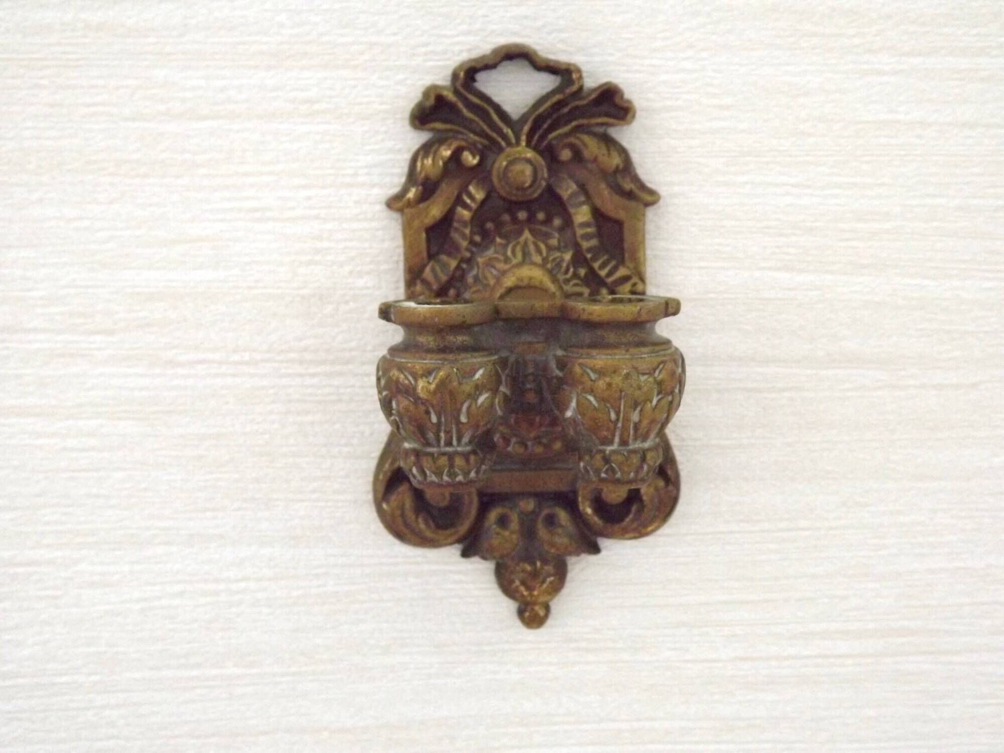 Pair of French Antique Signed GAVEAU 12 Double Piano Candle Sconces