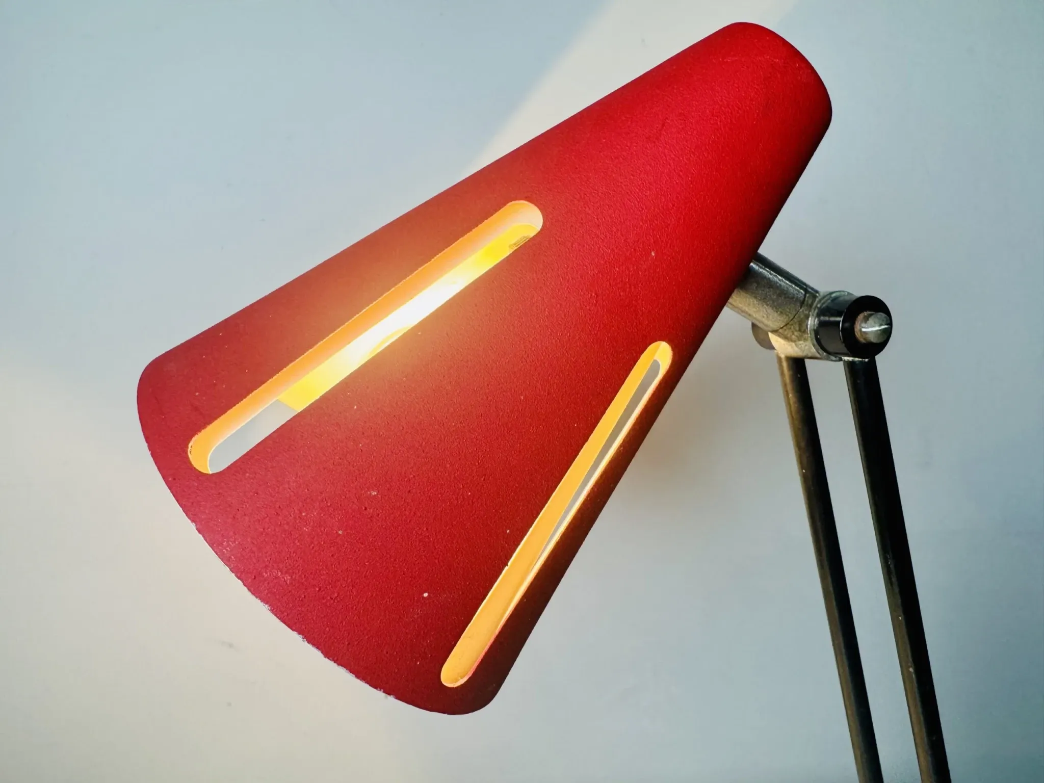 Model 1 'Sun Series' Desk Lamp By H. Busquet For Hala Zeist, The Netherlands, 1950S
