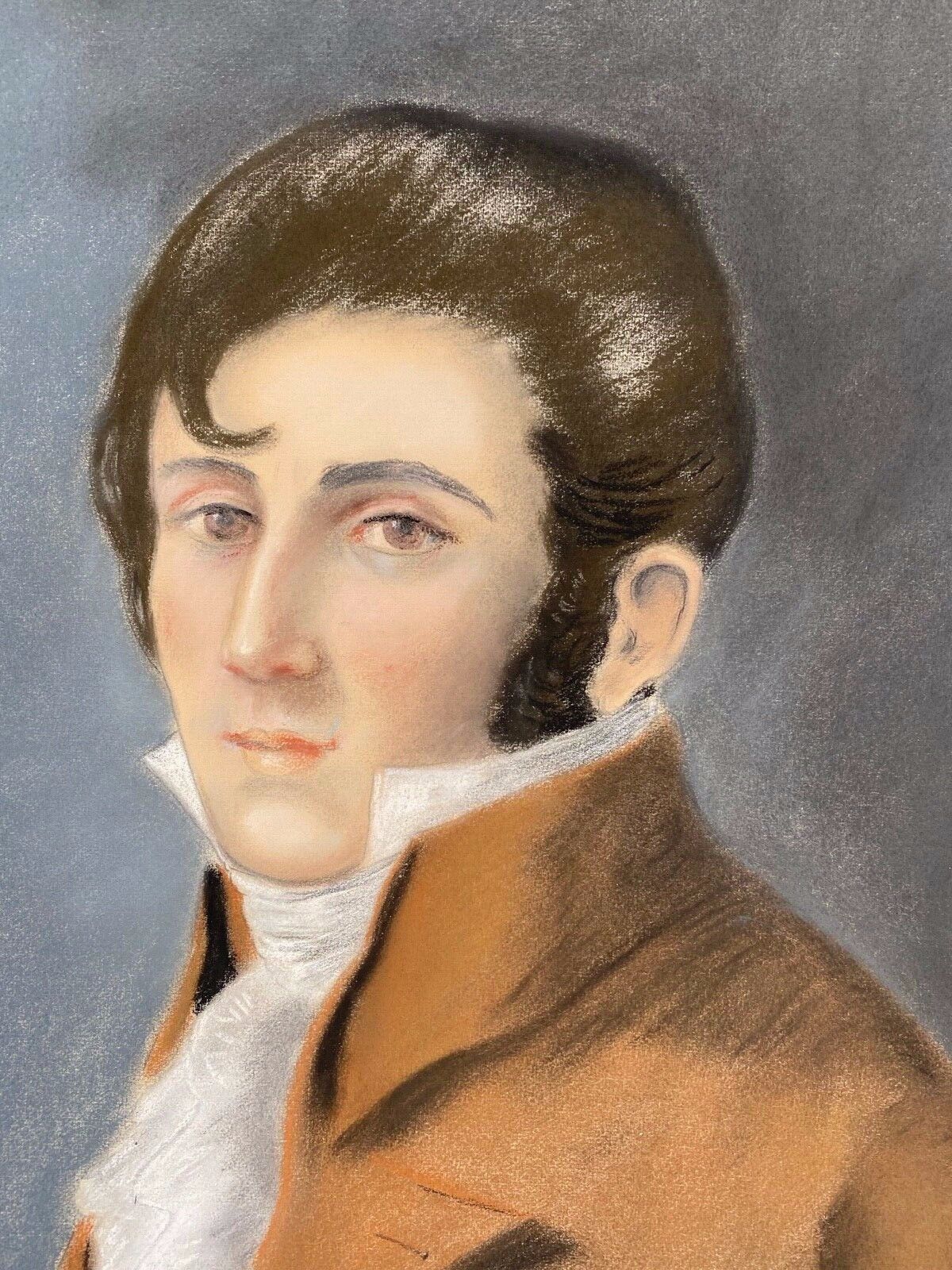 Watercolor on paper portrait 1830 man with the frock coat