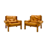 Pair of armchairs S15 Pierre Chapo 1960