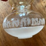 3 globes de lustre abats jours en verre, anciens, vintage