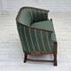 1950s, Danish 2-seater sofa, green furniture wool, oak wood.