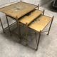 Ensemble de 3 tables gigognes dorée vintage des années 70