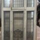 Art Deco stained glass transom window, circa 1900, 20th century