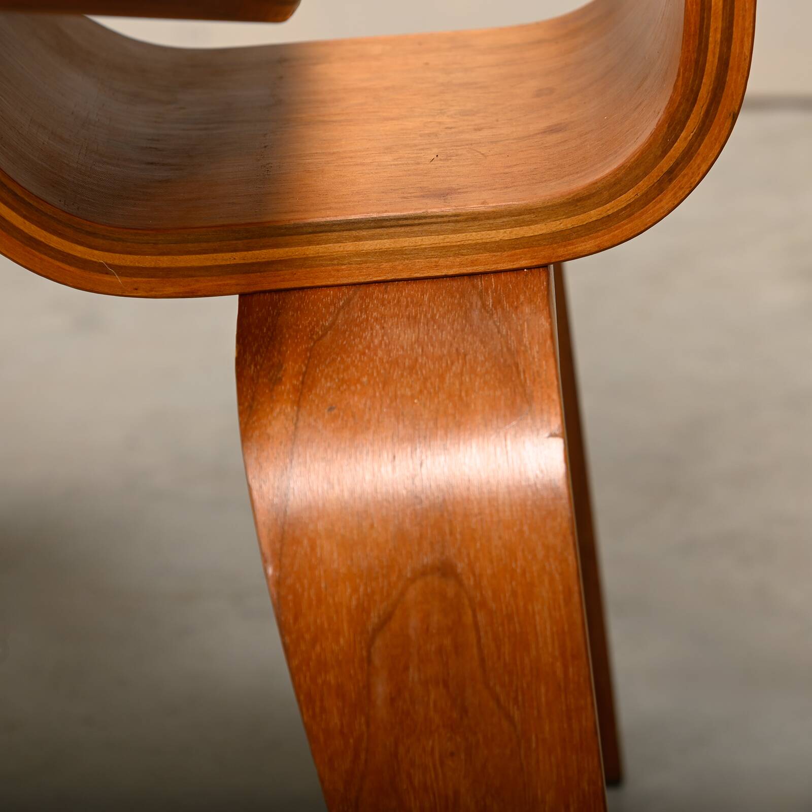 Charles and Ray Eames Early DCW Walnut Plywood Dining Chairs Herman Miller